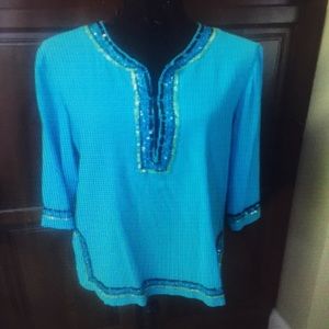 Tunic with Sequin Trim